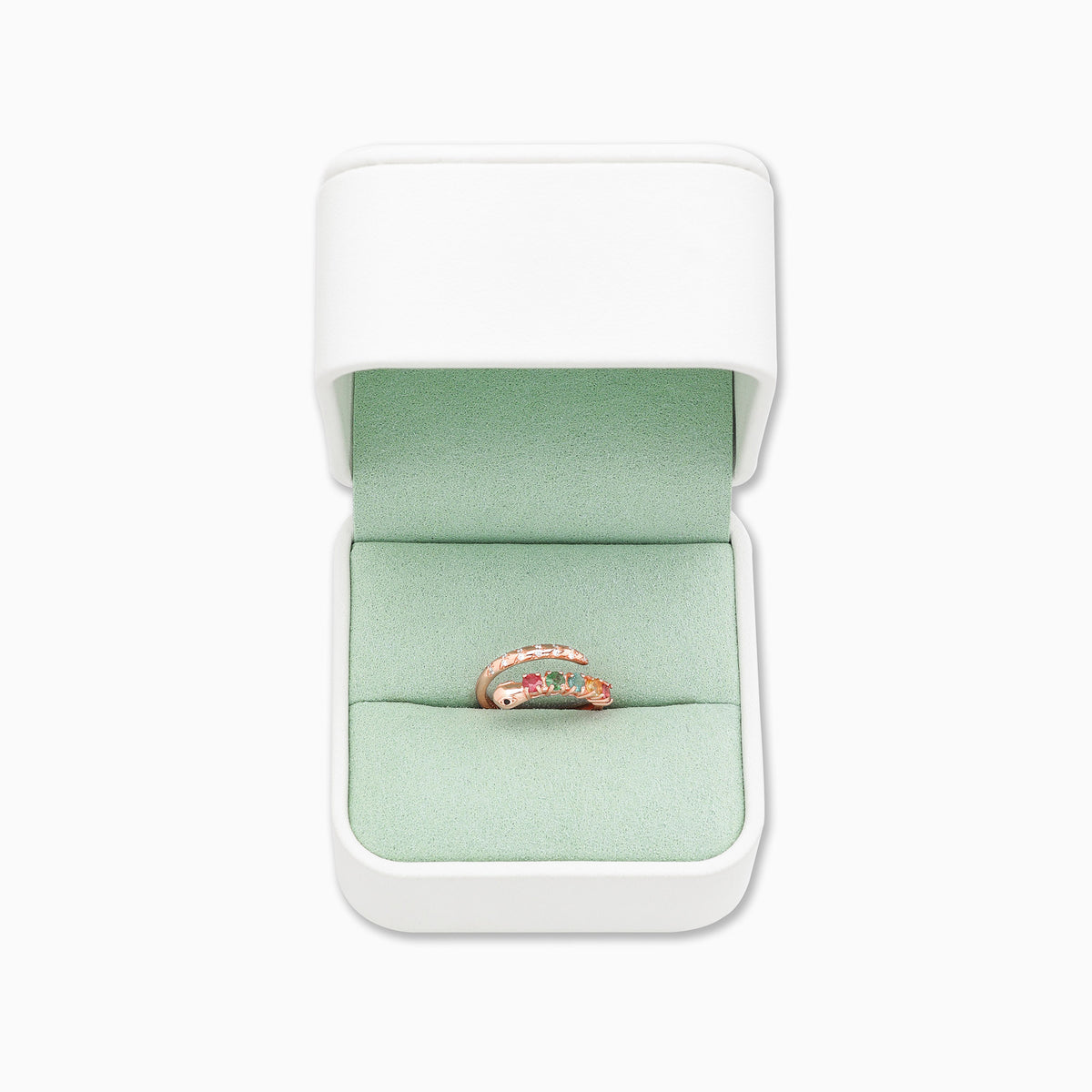 Tourmaline Snake Shadow Snake Print Ring