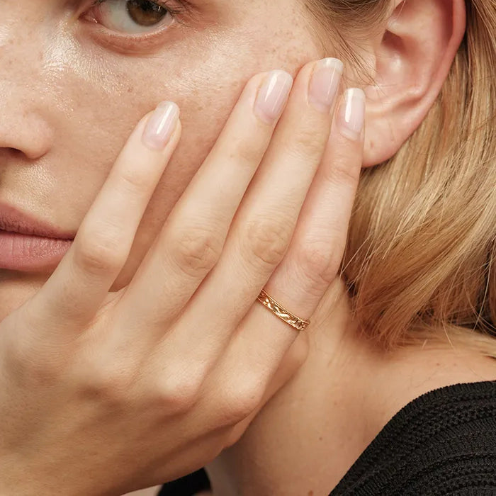 Retro CZ Stackable Ring