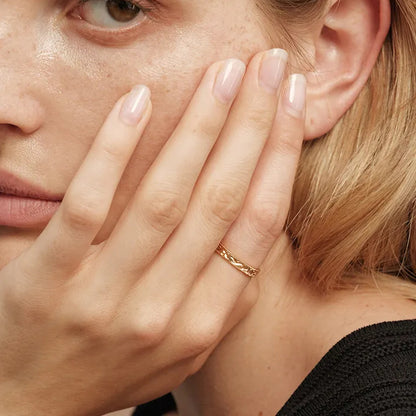 Retro CZ Stackable Ring