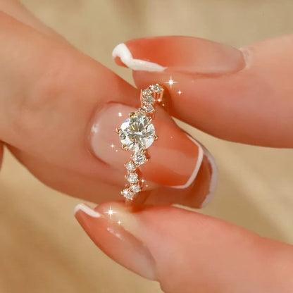 Twisted Shank Moissanite Ring
