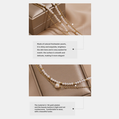 Elegance Double-Layer Pearl Choker Necklace