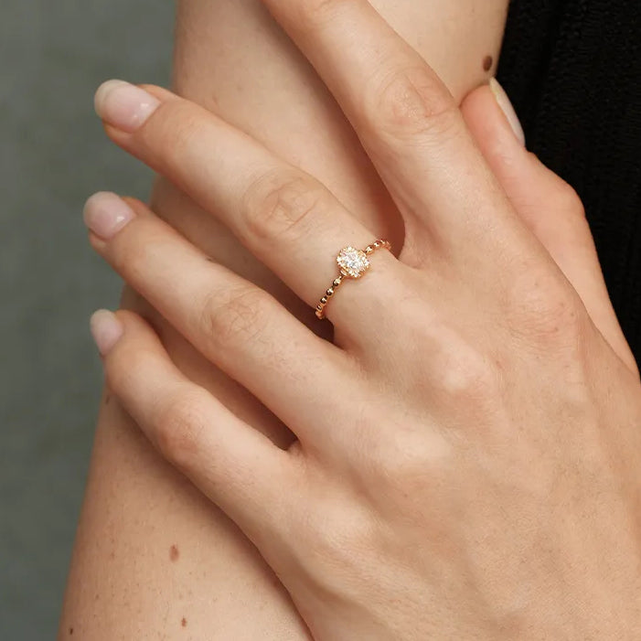 Retro CZ Stackable Ring