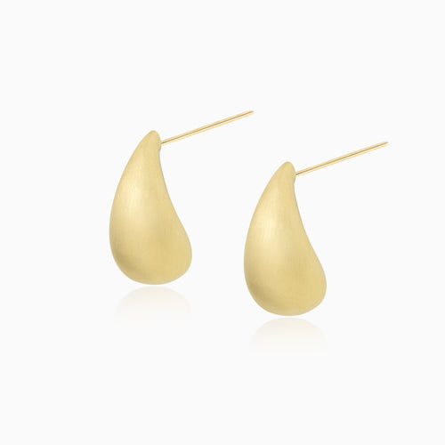 Drop Shaped Golden Plated Earrings