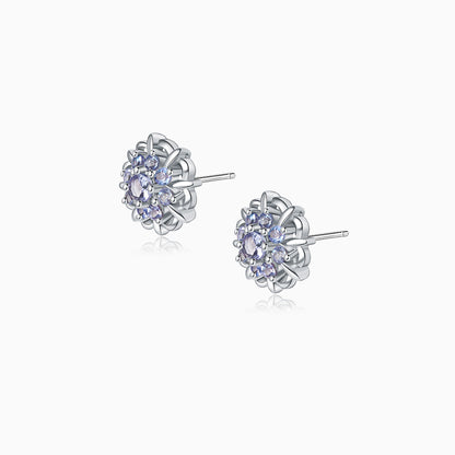 Tanzanite Protection Bloom Earrings
