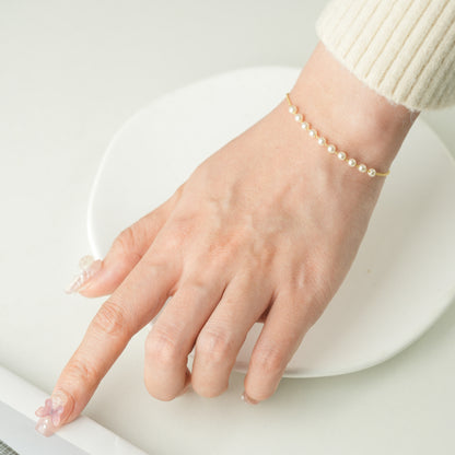 S925 Gold Plated Pearl Bracelet