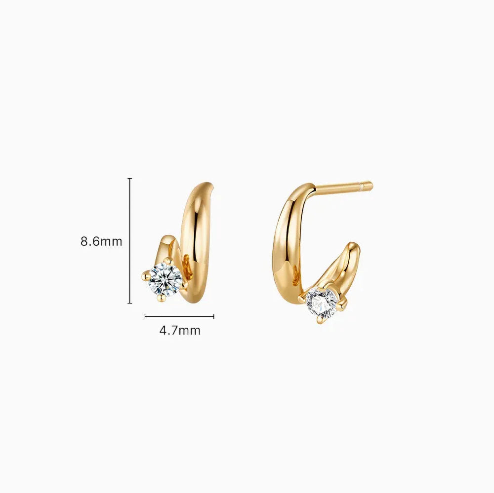 Yakamoz Moissanite Earrings