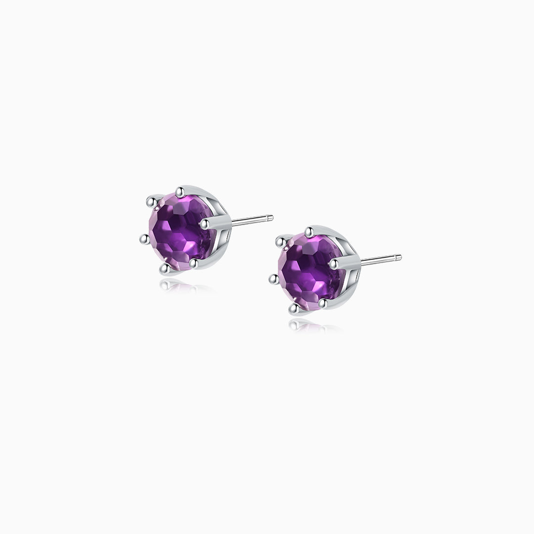 Amethyst Empowerment Essence Stud Earrings