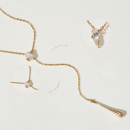Drop-Shaped Moissanite Necklace
