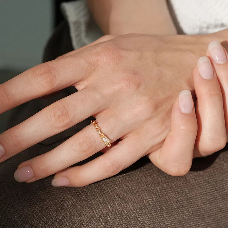 Baugette Cut Moissanite Ring