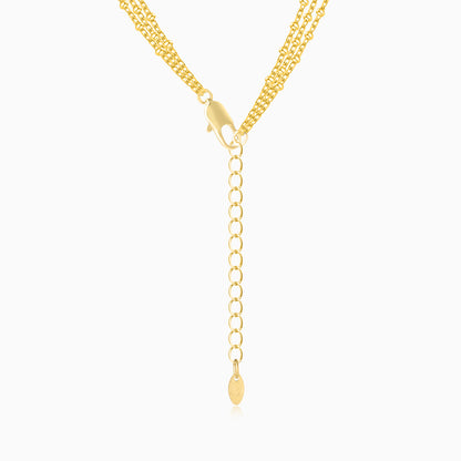 Triple-Layer Gold Plated Beads Necklace