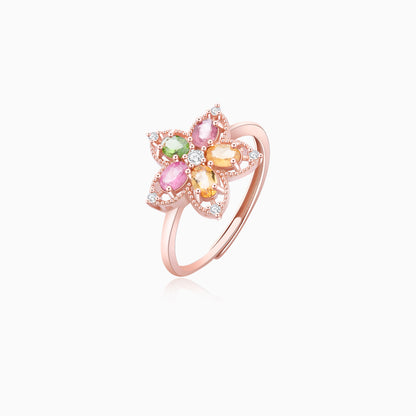 Blossoming Beauty Tourmaline Floral Ring