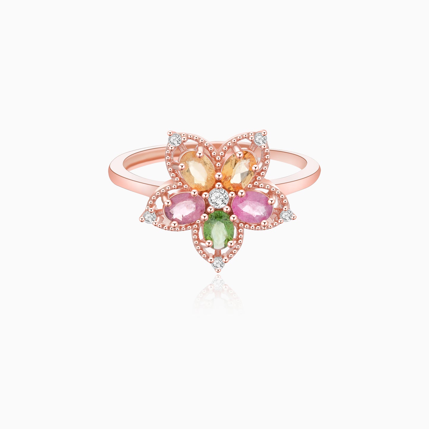 Blossoming Beauty Tourmaline Floral Ring