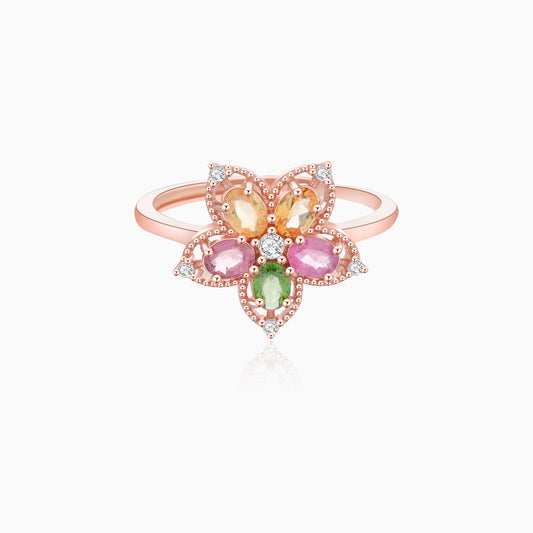 Blossoming Beauty Tourmaline Floral Ring