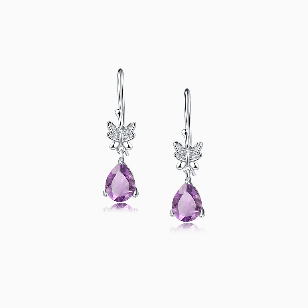 Amethyst Empowerment Grace Drop Earrings