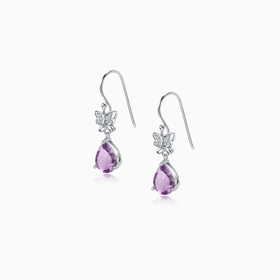 Amethyst Empowerment Grace Drop Earrings