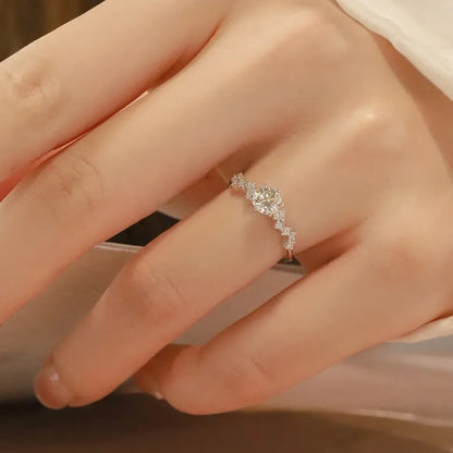 Twisted Shank Moissanite Ring