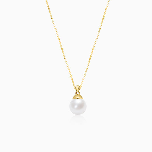 S925 Gold Plated Necklace With Pearl