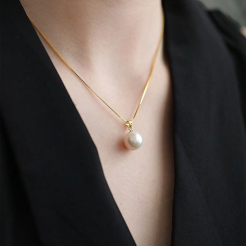 S925 Gold Plated Necklace With Pearl