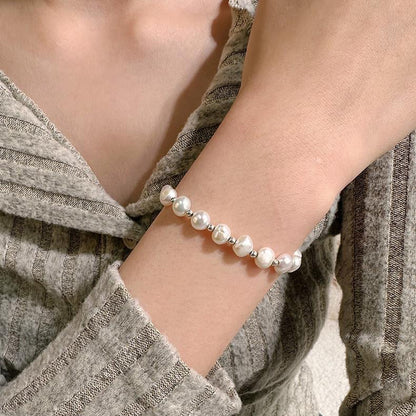 Baroque Pearls Beads S925 Bracelet