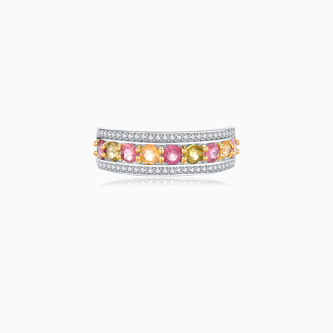 Four-Color Empowered Tourmaline Ring