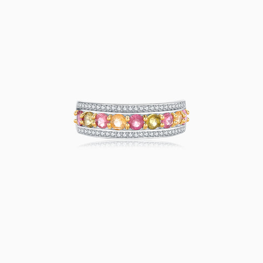 Four-Color Empowered Tourmaline Ring