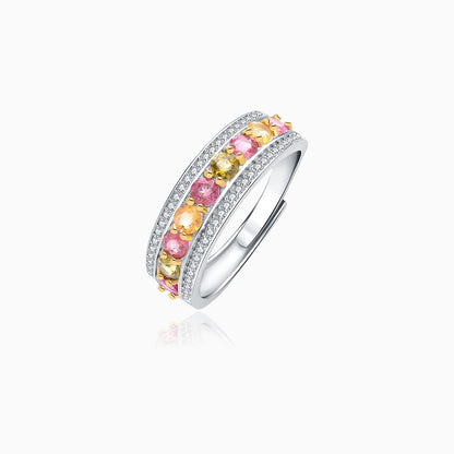 Four-Color Empowered Tourmaline Ring