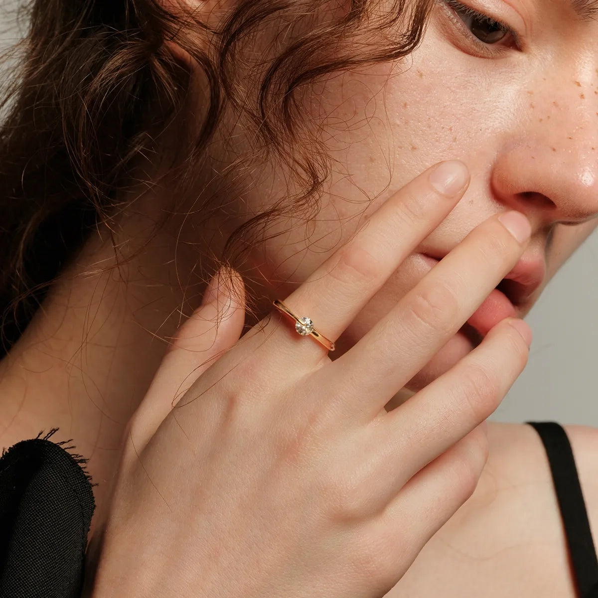 Adjustable Moissanite Ring