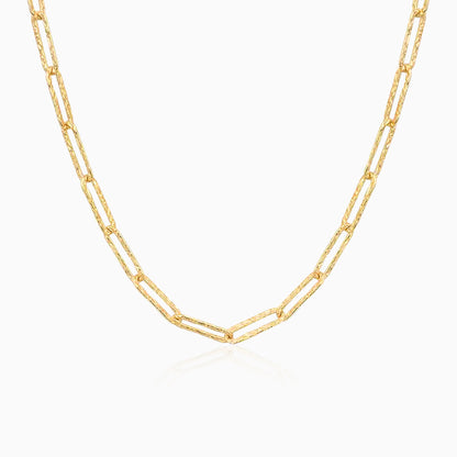 Gilded Paperclip Chain S925 Necklace