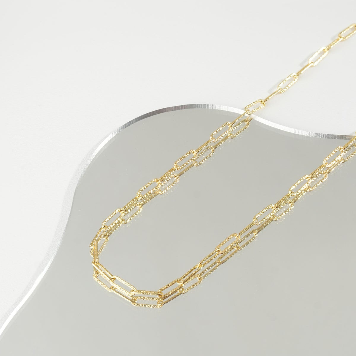 Gilded Paperclip Chain S925 Necklace