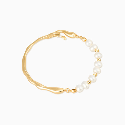 Unevenness Pearl S925 Gold Plated Bracelet