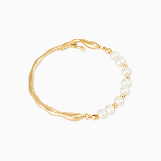 Unevenness Pearl S925 Gold Plated Bracelet