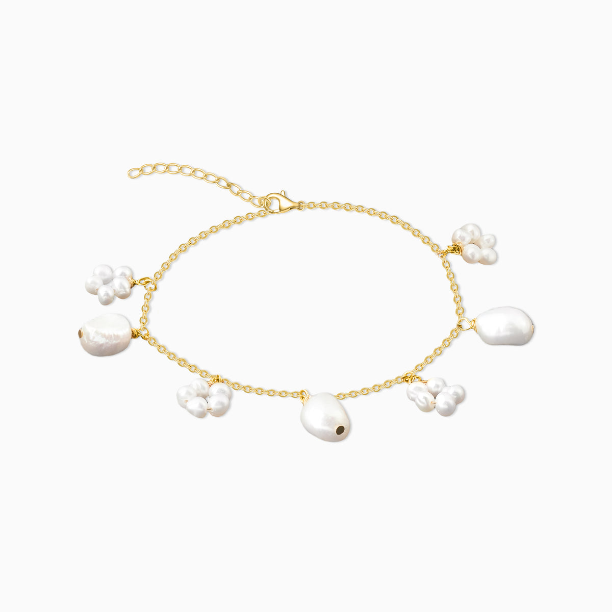 Baroque Pearls & Pearl Clusters Bracelet