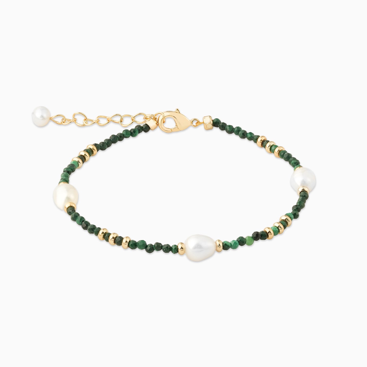Malachite Natural Pearl Bracelet