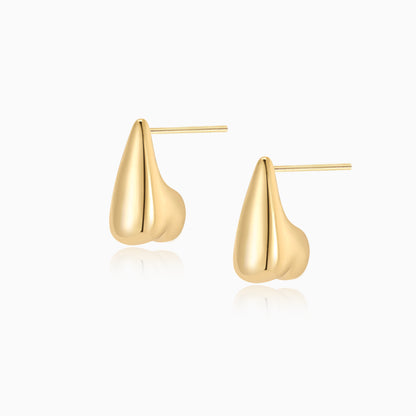 Drop Shaped Reverse Heart Profile S925 Earrings