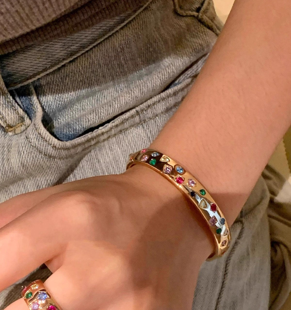 Rainbow Mosaic Bangle