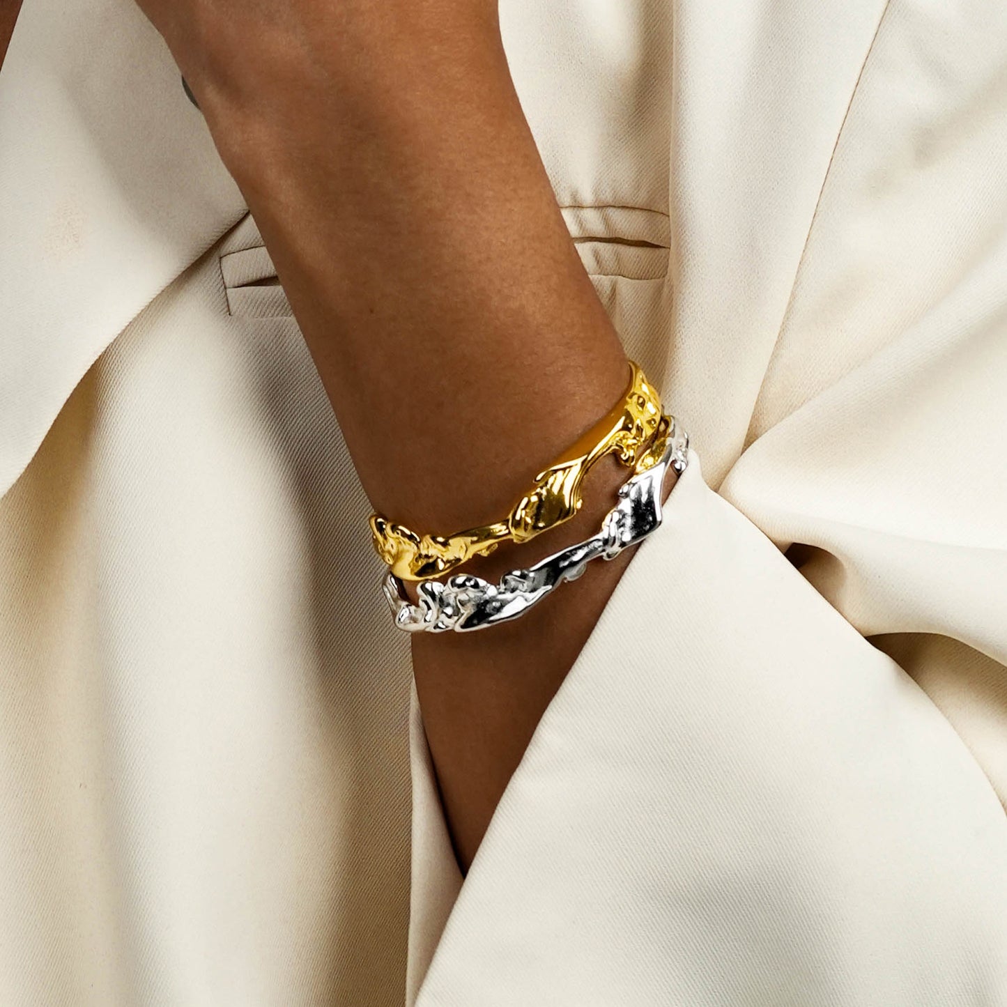 Molten Flow Cuff Bracelet