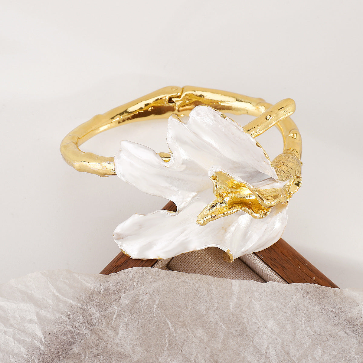 Lily Valley Orchid Cuff Bracelet