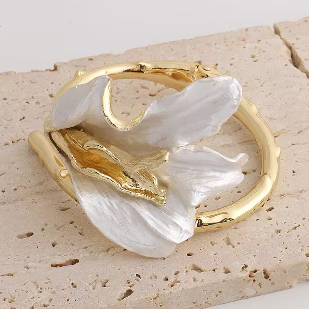 Lily Valley Orchid Cuff Bracelet