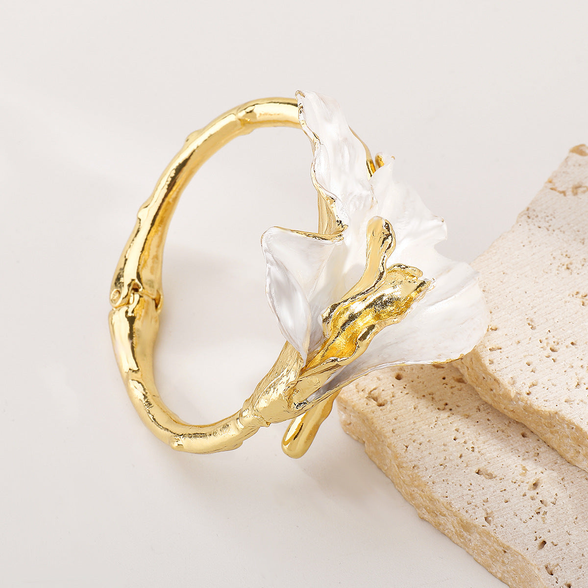 Lily Valley Orchid Cuff Bracelet