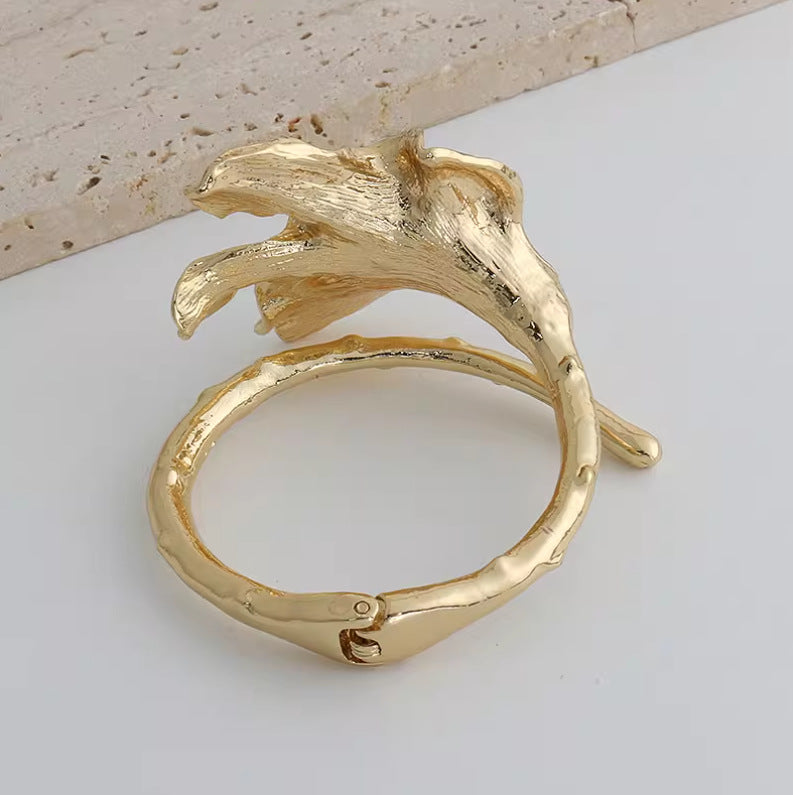 Lily Valley Orchid Cuff Bracelet