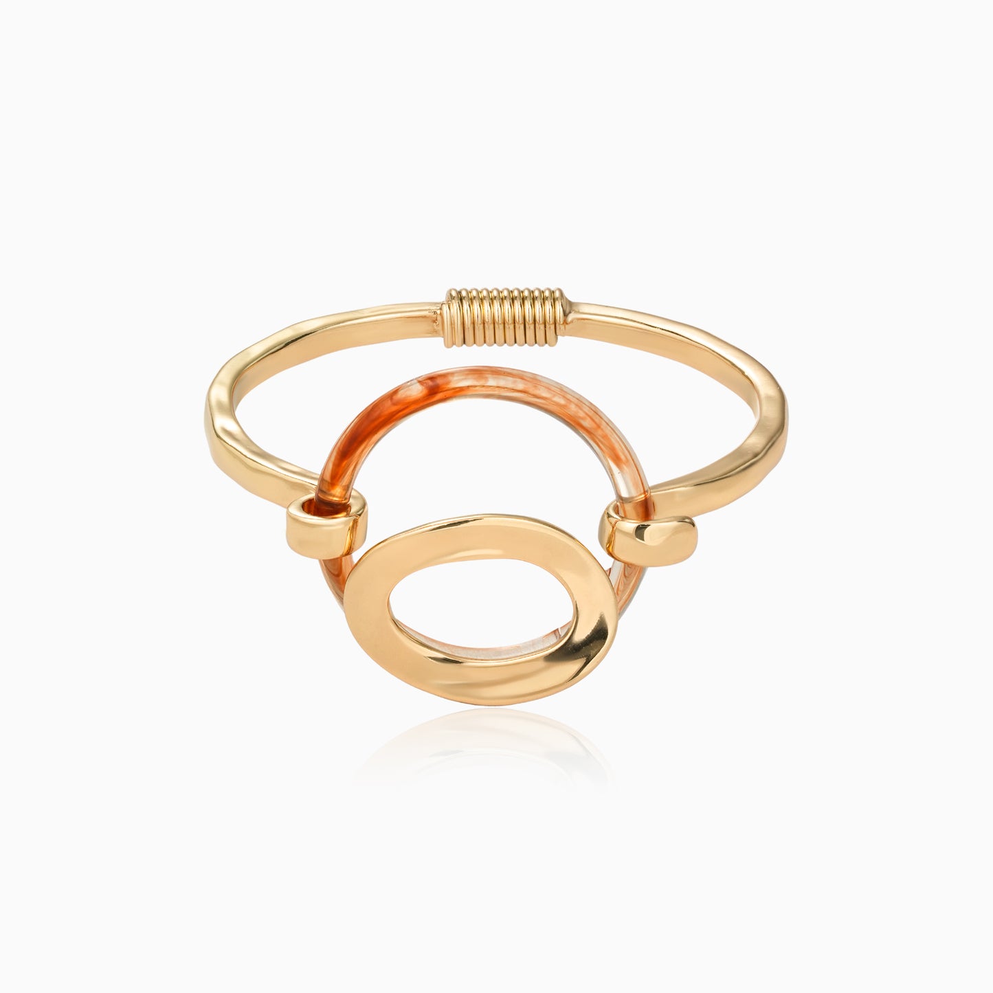 Amber Orbit Cuff Bracelet