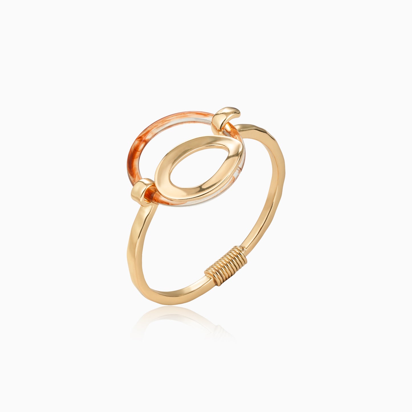 Amber Orbit Cuff Bracelet