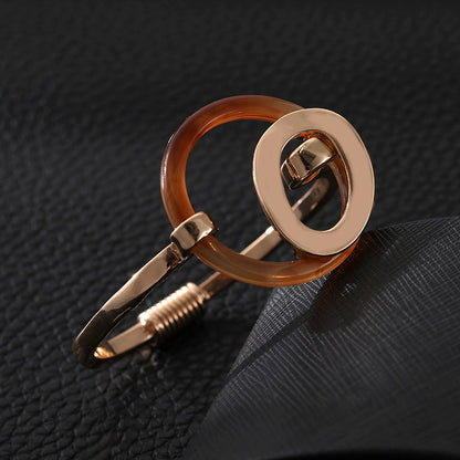 Amber Orbit Cuff Bracelet