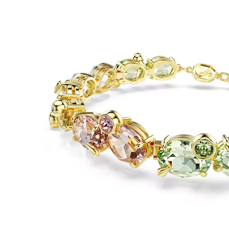Multi-Gem Chain Link Bracelet