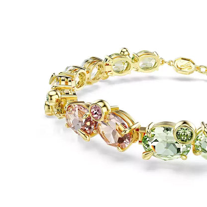 Multi-Gem Chain Link Bracelet