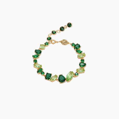 Green Mosaic Link Bracelet