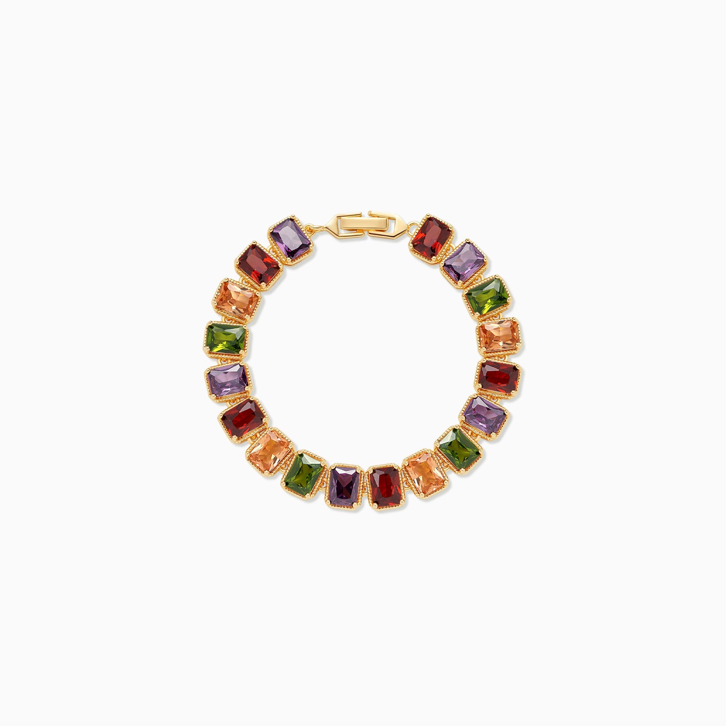 Rainbow Block Statement Bracelet