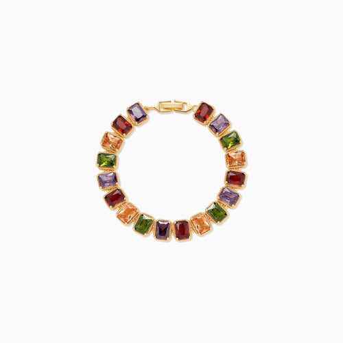 Rainbow Block Statement Bracelet