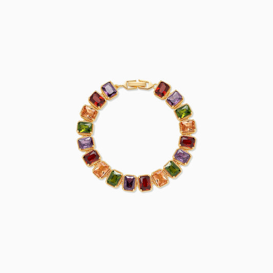 Rainbow Block Statement Bracelet