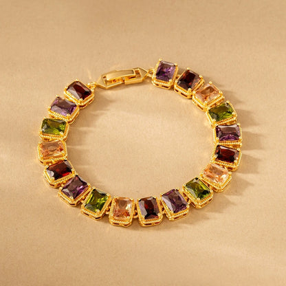 Rainbow Block Statement Bracelet